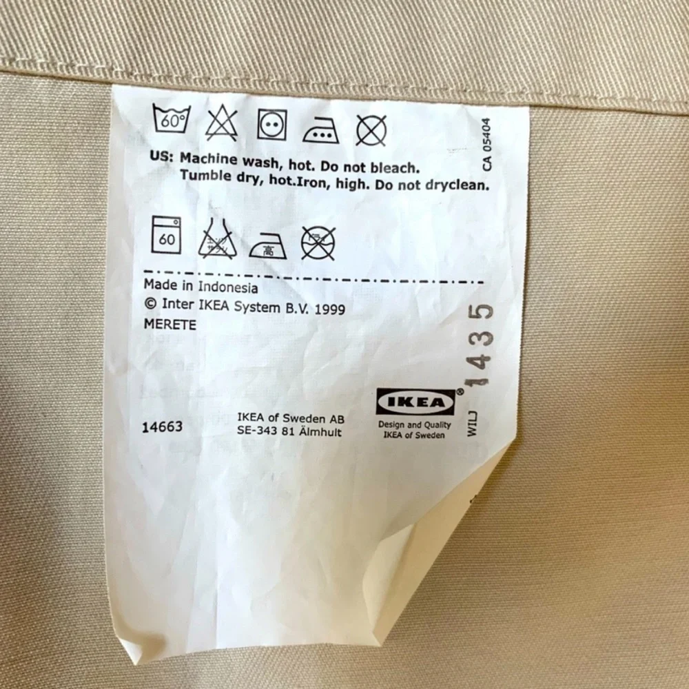 2 IKEA MERETE ivory grommet curtain panels